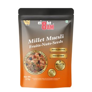 8AM Millet Muesli Fruits-Nuts-Seeds, 375g