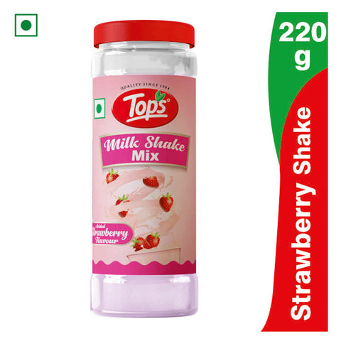 Tops Milk Shake Mix Strawberry Flavour - 220g PET Bottle