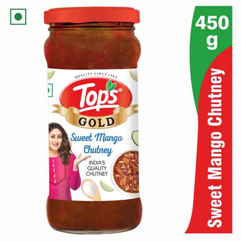 Tops Mango Sweet Chutney - 450g. Glass Bottle